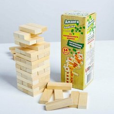 Падающая башня "Березка", 54 бруска, 18.5 х 6.5 см Noname