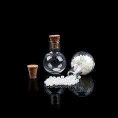 --- Основа для творчества и декора «Бутылочка с крышкой», набор 15 шт, 1 мл, размер 1 шт. — 1,8 × 1.8 × 2,5 см