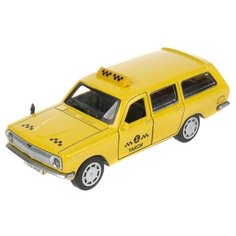 Машина металлическая ГАЗ-2402 «Волга такси», 12 см, открываются двери и багажник, цвет жёлтый Технопарк