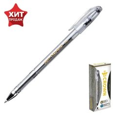 Ручка гелевая Crown HJR-500B, узел 0.5 мм, чернила чёрные