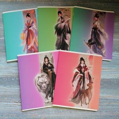 Тетради 48 листов аниме, набор из 5-ти штук, обложка Soft Touch, клетка, формат А5 Centrum