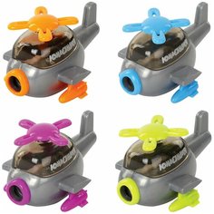 Точилка ручная пластиковая Юнландия "Вертолет Юнландика" (1 отверстие, с контейнером) цветная, 12шт. (228467)