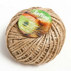 Пряжа 100% джут "Jute" 85м +-2м 100 гр Softino