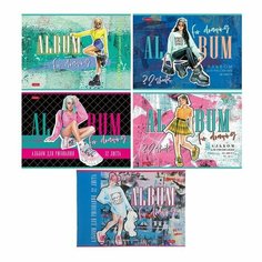 Альбом для рисования А4, 32 листа, на скрепке, Zoomer-girl, обложка мелованный картон, блок 100 г/м², микс Hatber