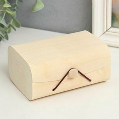 Шкатулка дерево под роспись прямоугольник "Тонкий лист" 13х9х6 см Made in China