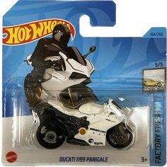 Hot wheels мотоцикл ducati 1199 panigale /factory fresh/ белый