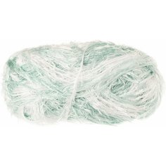 Пряжа Visantia Trafka melange белый-светло-зеленый (3070), 100%полиэстер, 150м, 100г, 3шт