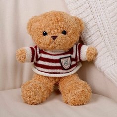 Мягкая игрушка Медведь в кофте, 28 см, цвет бежевый Китай