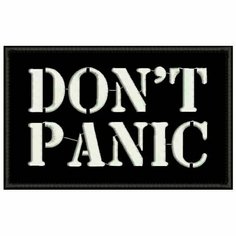 Нашивка DONT PANIC на липучке, нашивка без паники с белой надписью, 6*3,5 см, цвет №02 на одежду. Патч с вышивкой Shevronpogon