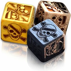 Игральные кубики Skull Dice из твердой экзотической древесины, 2шт. Дизайнерские игральные кости, дайсы D6, размер 16мм. Игра-считайте глаза Черепа April Global Store