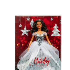 Кукла Barbie Праздник Брюнетка в серебряном платье, GXL20 Mattel