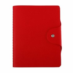 Ежедневник недатированный А5, 136 листов на гребне TORINO, обложка искусственная кожа, хлястик на кнопке, блок 70 г/м2, красный Bruno Visconti