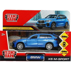 Машина металл bmw X5 M-SPORT 12 см, двери, багаж, син, Технопарк