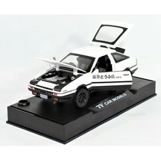 Коллекционная металлическая машинка Toyota Sprinter Trueno AE86 белый 1:32 14см TY Models