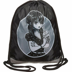 Мешок для обуви №1School Аниме Готик черный без ручек, светоотр,36х47, 1799980