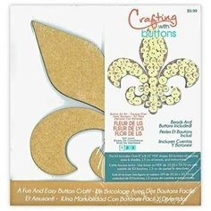 Набор для вышивания с пуговицами - Fleur Di Lis, бежевый, 1 упаковка Blumenthal Lansing