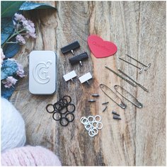 Набор аксессуаров для вязания ChiaoGoo Tools Kit Tin для съемных спиц S и L