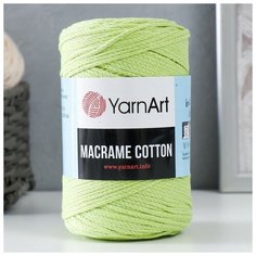 Пряжа "Macrame Cotton" 20% полиэстер, 80% хлопок 225м/250гр (755 салат) Нет бренда
