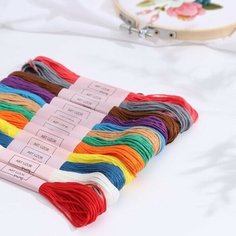 Набор ниток мулине N19, 8 плюс/минус 1 м, 12 шт Нет бренда