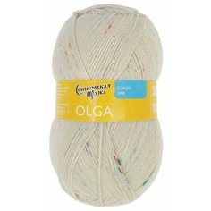 Пряжа Семеновская Olga (Ольга ПШ) суровый-радуга1 (1925), 50%шерсть/50%акрил, 392м, 100г, 2шт
