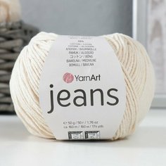 Пряжа "Jeans" 55% хлопок, 45% акрил 160м/50гр (05 св. бежевый) Yarn Art