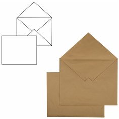Конверты С3+ (360х460 мм), крафт, без клея, 90 г/м2, комплект 500 шт, треугольный клапан, 460ТК Курт