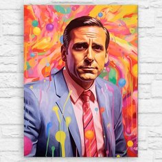 Картина по номерам на холсте сериал офис Майкл Скотт (Стив Карелл) - 12618 В 30x40 Бруталити