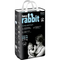 Подгузники Fancy Rabbit for home на липучках 6-11кг M 44шт х 3шт