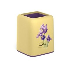Подставка-стакан ErichKrause Forte, Iris, желтая с фиолетовой вставкой 9521653