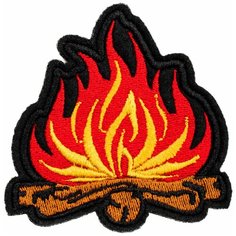 Нашивка, шеврон, патч (patch) Костер, размер 6,5*6,9 см Нет бренда