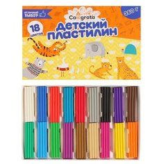 Пластилин 18цв 360г Calligrata классический Нет бренда