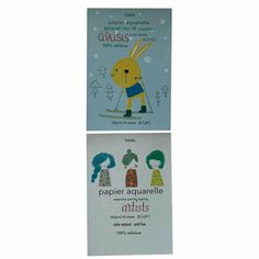 Альбом для рисования акв. Kroyter 40л А4, скл, бл.160г, тв. подл, Art, в асс.64560