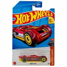 HKK40 Машинка игрушка Hot Wheels металлическая коллекционная Mach it go красный; желтый