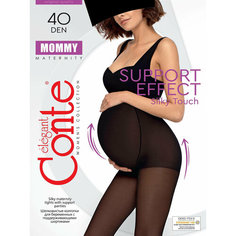Колготки для беременных Conte MOMMY 40 den, LYCRA®, размер 3=M с х/б ластовицей, цвет Nero=Чёрный
