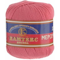 Пряжа Камтекс Хлопок мерсеризованный коралл (050), 100%мерсеризованный хлопок, 200м, 50г, 5шт