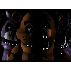 Плакат, постер на бумаге Five Nights at Freddy s/фнаф/игровые/игра/компьютерные герои персонажи. Размер 60 х 84 см