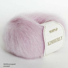 Пряжа Seam Kimberly Сеам Кимберли, 06038 холодный розовый, 80% кид мохер 20% полиамид, 25г, 210м, 1 моток.