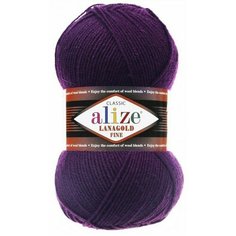 Пряжа для вязания ALIZE Lanagold fine (Лана голд файн), цвет № 111 (тем. фуксия), 3 мотка