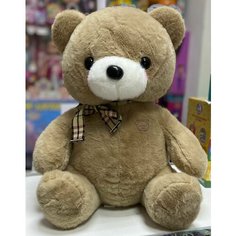 Мягкая игрушка Медведь с бантом, рост 40см, коричневый TT Toys