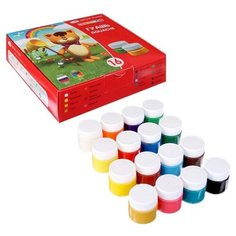 Гуашь 16 цветов, 15 мл, ЗХК "Цветик" (30411548) Невская палитра