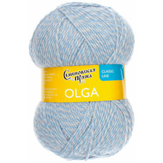 Пряжа Семеновская Olga (Ольга ПШ) мозаика 751 (7300), 50%шерсть/50%акрил, 392м, 100г, 2шт