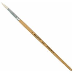 Кисть пифагор, коза, круглая, № 5, деревянная лакированная ручка, с колпачком, 200828