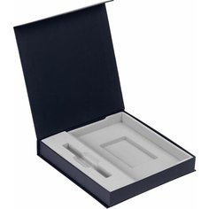 Коробка Arbor под ежедневник и ручку, темно-синяя, 23х22х3,5 см, Нет бренда