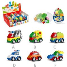 Конструктор в яйце Городской транспорт, 6 видов микс Китай