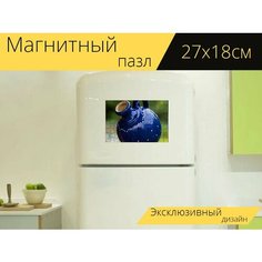 Магнитный пазл "Керамика, объем, кувшин" на холодильник 27 x 18 см. Lots Prints