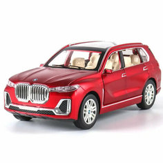 Машинка инерционная металлическая BMW X7 1:24, свет, звук, открываются все двери, багажник и капот, длина 21 х 8,5 х 7,5 см, на батарейках, CZ115A Essa Toys