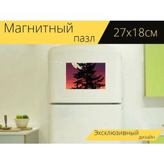 Магнитный пазл "Фантазия, свет, полнолуние" на холодильник 27 x 18 см. Lots Prints