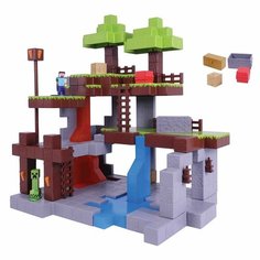 Сборная Модель Jada Toys Фигурки Nano Scene Minecraft 1.65" Minecraft Nano Scene With 2 Figures 32852