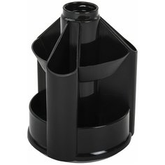 Подставка-органайзер BRAUBERG MINI, 10 отделений, вращающаяся, 107х107х130 мм, черная, 238094, ОР70, 238094