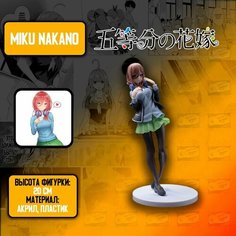 Детализированная фигурка из аниме Пять невест/Go-Toubun no Hanayome - Мику Накано/Miku Nakano Нет бренда